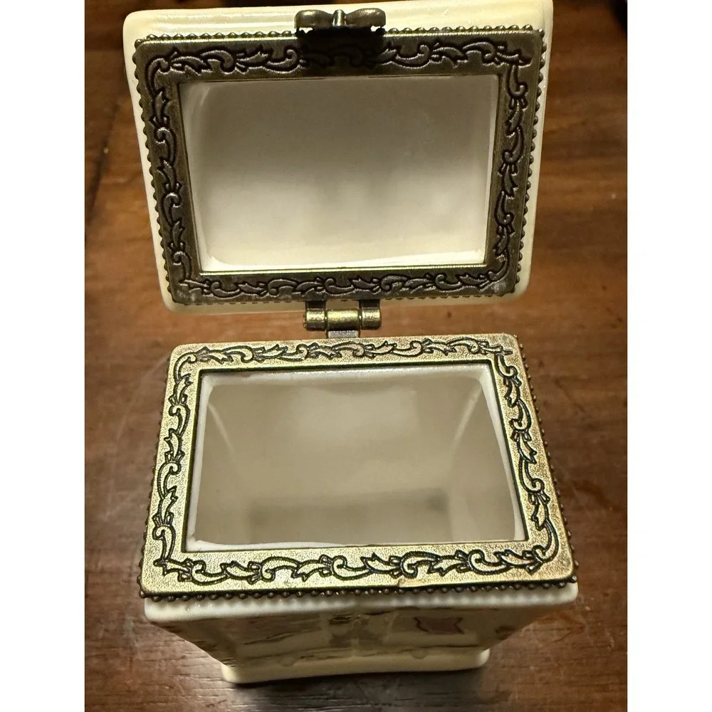 Wardrobe Hinged Trinket Box Whimsical 